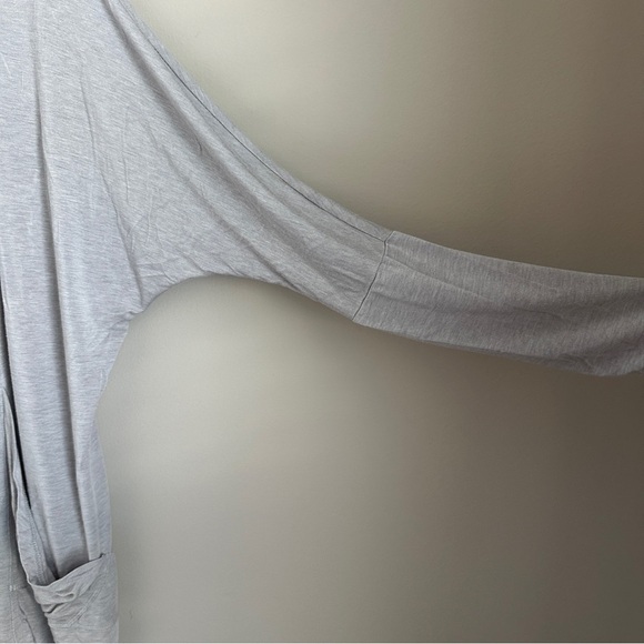 prAna Women’s Gray Open Front Long Cardigan Sweater Pockets Modal Blend Size M - Picture 6 of 6